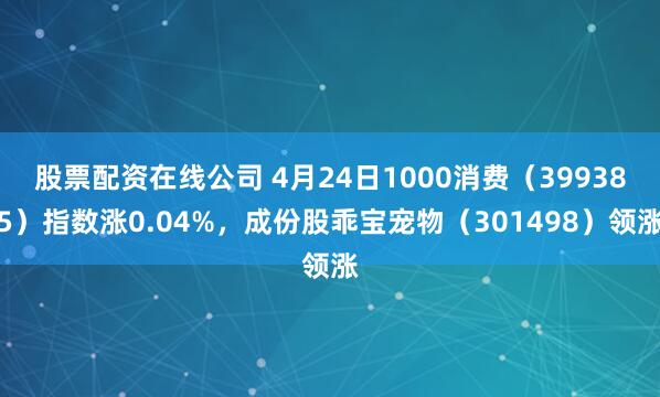 股票配资在线公司 4月24日1000消费（399385）指数涨0.04%，成份股乖宝宠物（301498）领涨